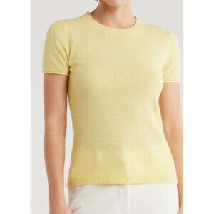 Majestic Filatures Women’s Cashmere Short Sleeve Crewneck T-Shirt size 4/XL NWT